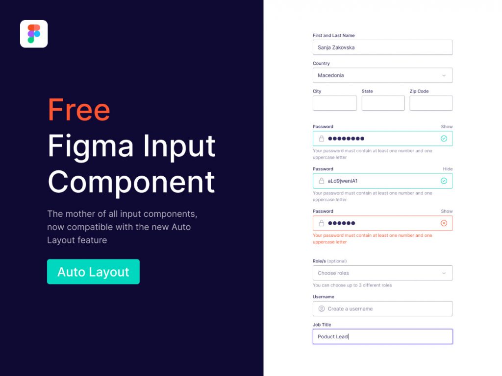 Free Figma Input Field Component