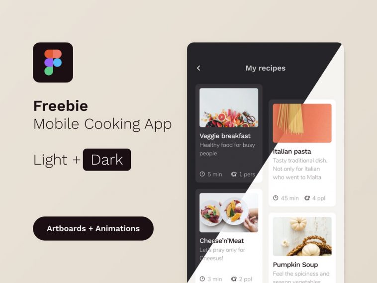 Cooking App Template for Figma