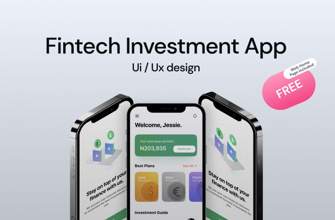 Fin Tech Figma Fintech Investment App Figma Template - Free Figma Template