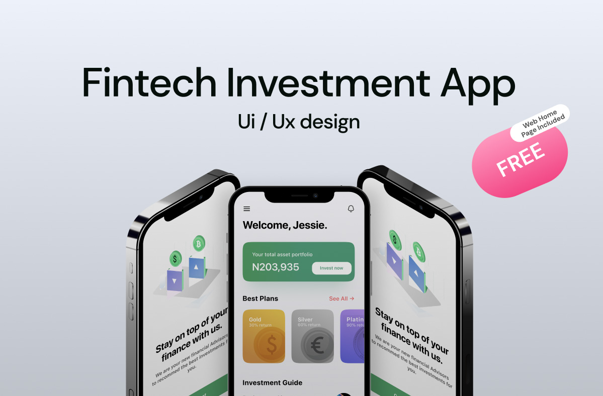 Fintech Investment App Figma Template - Free Figma Template