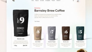 Free Coffee Lover Landing Page for Figma