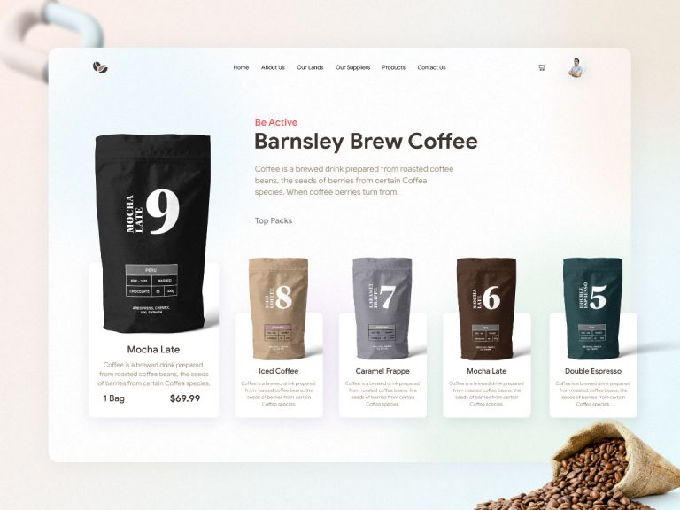 Coffee Lover Landing Page for Figma