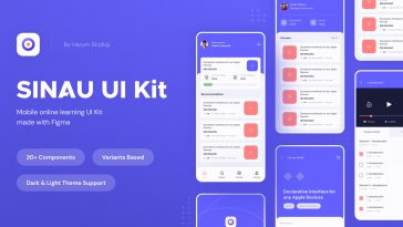 Sinau e-Learning Free Figma UI kit