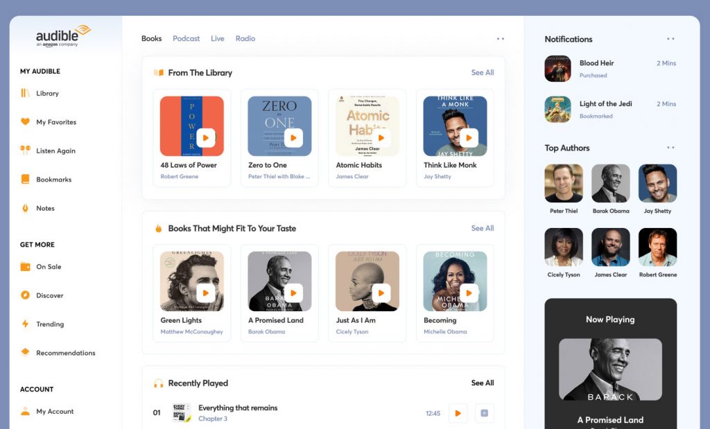Audible Dashboard Concept Figma Template