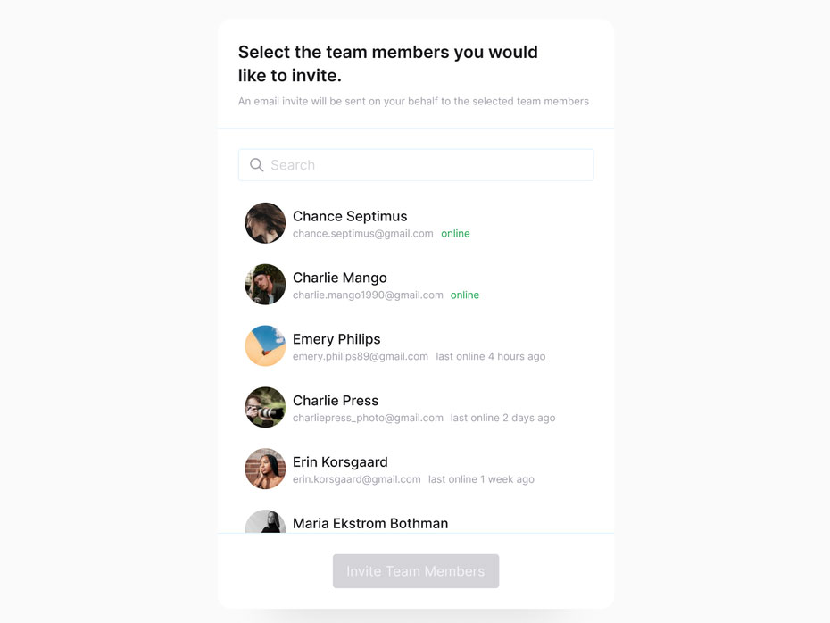 Invitation Modal Figma UI Template