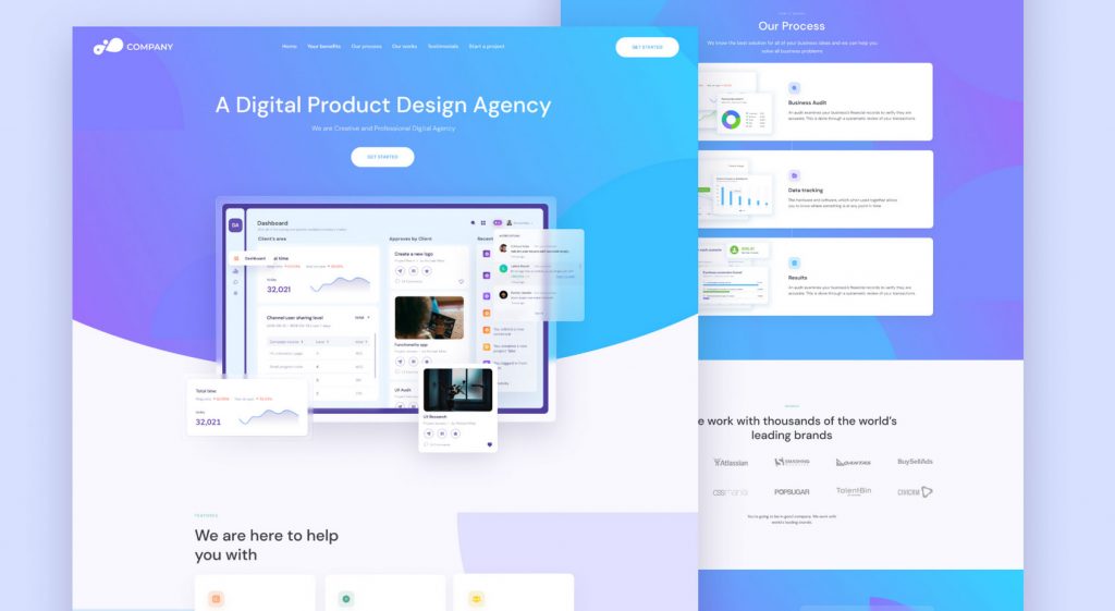 Digital Agency Figma Landing Page Template
