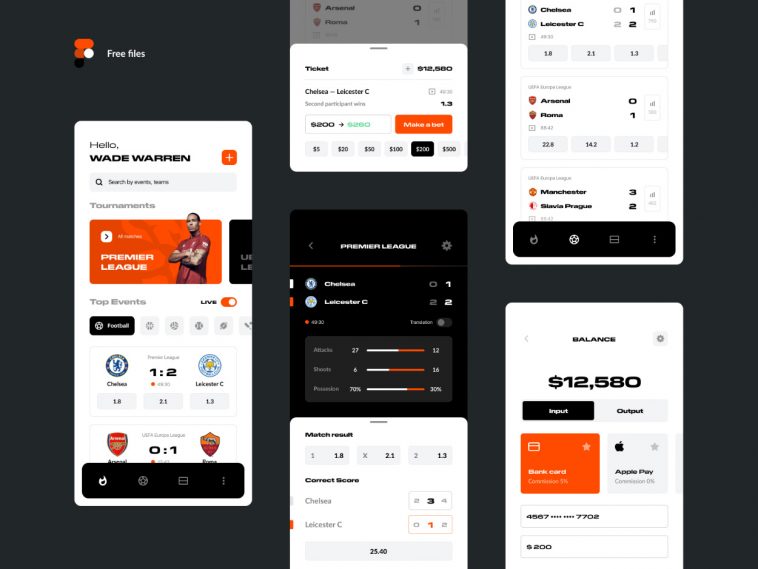 Free Betting Mobile App Figma Template