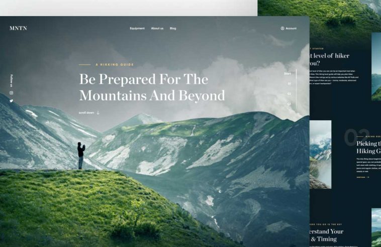 Mountain Hiking Landing Page Template for Figma