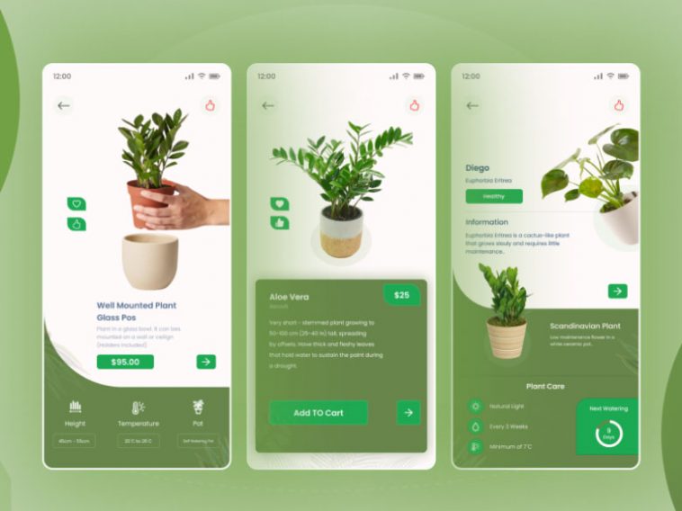 Free Plant Care App Figma Design Template - Free Template