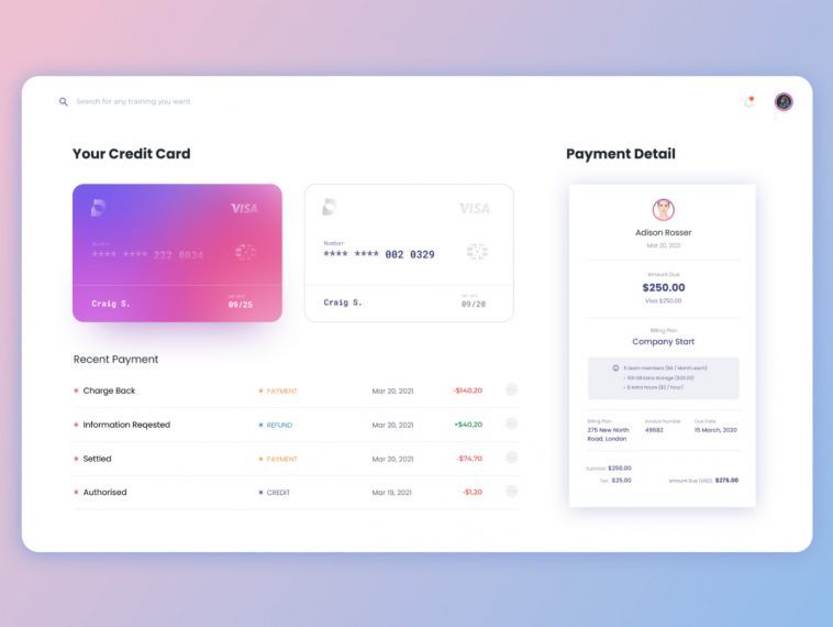 Figma Payment Invoice Page Template