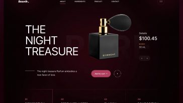 Free Perfume Shop Figma Website Concept Template