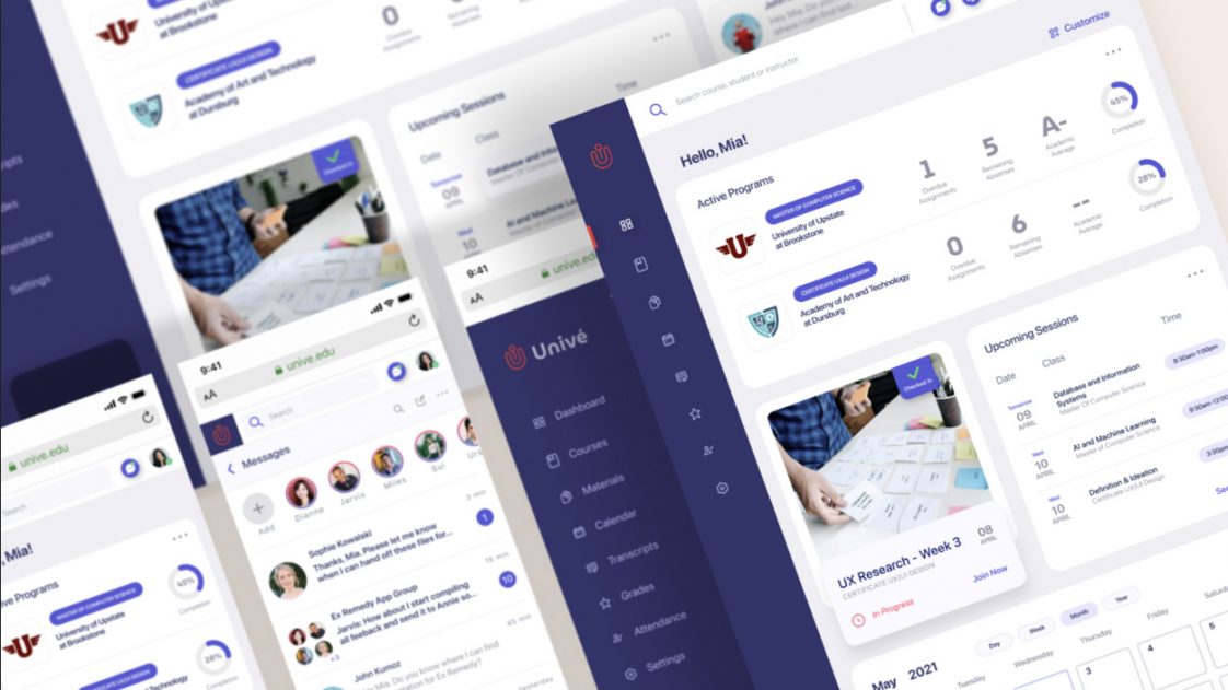 Free Figma University Dashboard UI Template - Free Figma Template