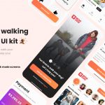 Dog Walking App free UI Kit for Figma