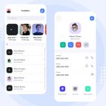 Mobile Contacts Screen for Figma