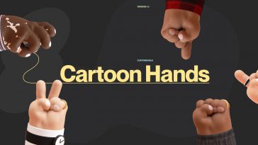 Free 3D Cartoon Hands Figma illustrations
