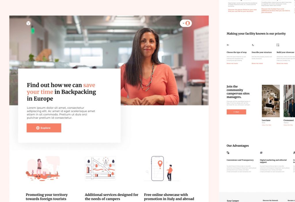 Travel / Business Website Template for Figma