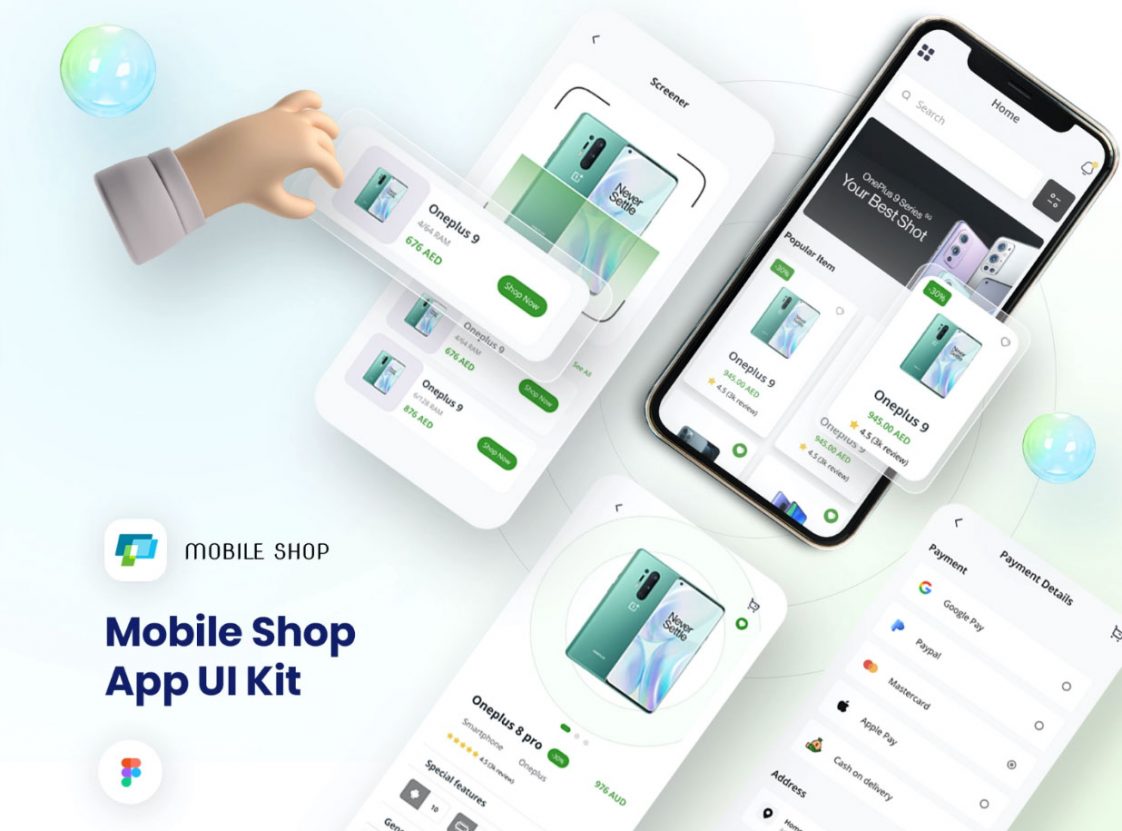 Free Figma Online Mobile Shop Template (Demo) - Figma Template