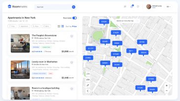 Apartment Booking and Roommates Finder free Figma Template