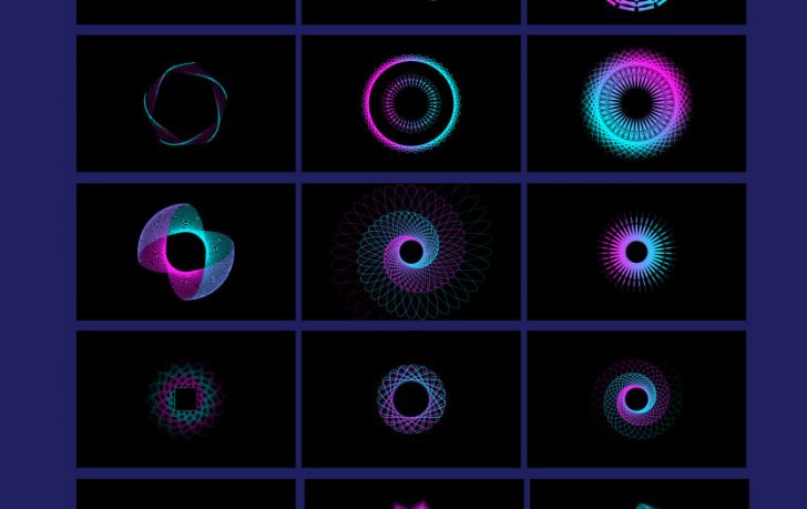 Free Futuristic Stroke Patterns Figma Vector Abstract - Free Figma Template