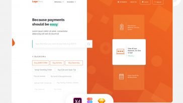 Biller Landing Page Website Template for Figma XD Sketch