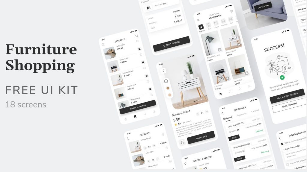 Free Furniture App Concept Figma Template Figma Template