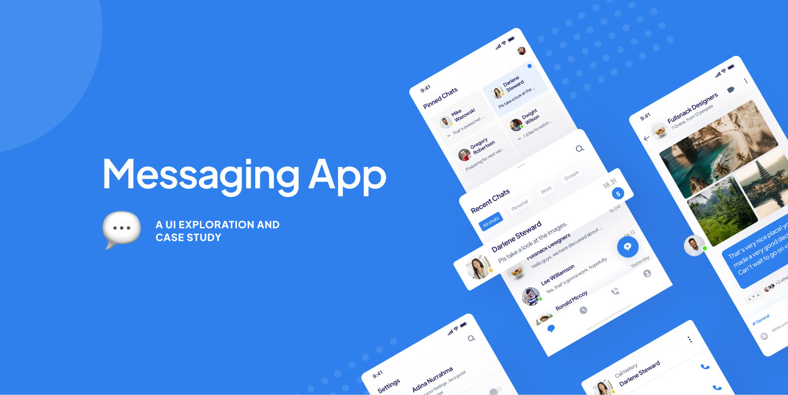 Free Figma Messaging App Template - Free Figma Template