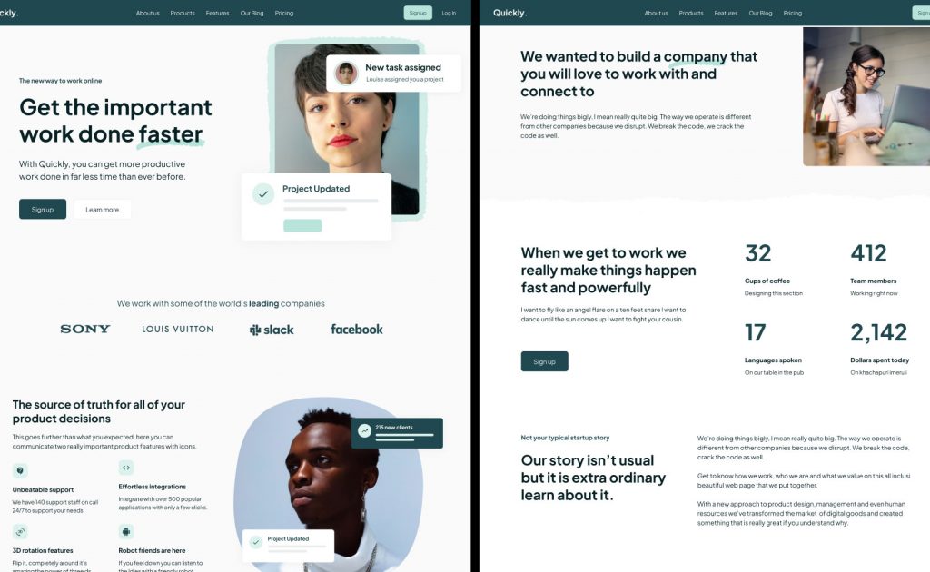 Figma Landing Page Builder Template