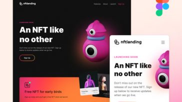NFT Responsive Website Figma Landing Page Template