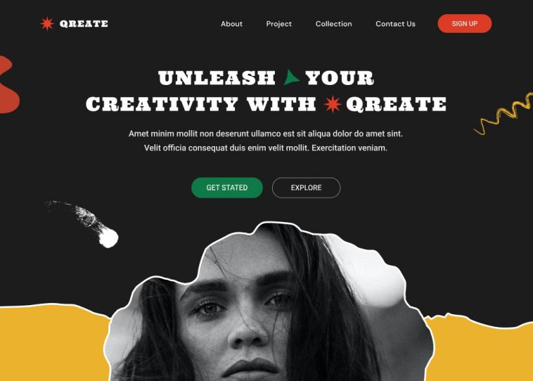 Creative Hero Section For Homepage Figma Templates