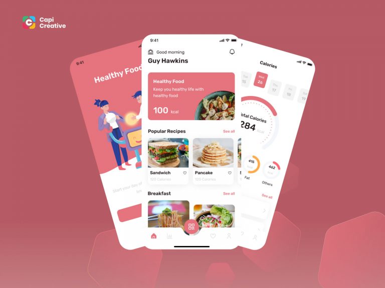 Free Figma Food Nutrition App Template - UIKitFree.com