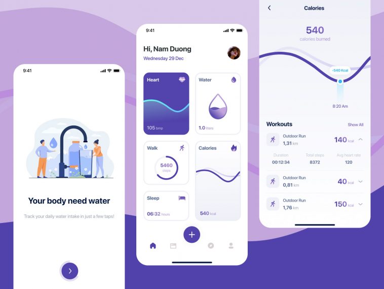 Healthy Lifestyle Figma App Template