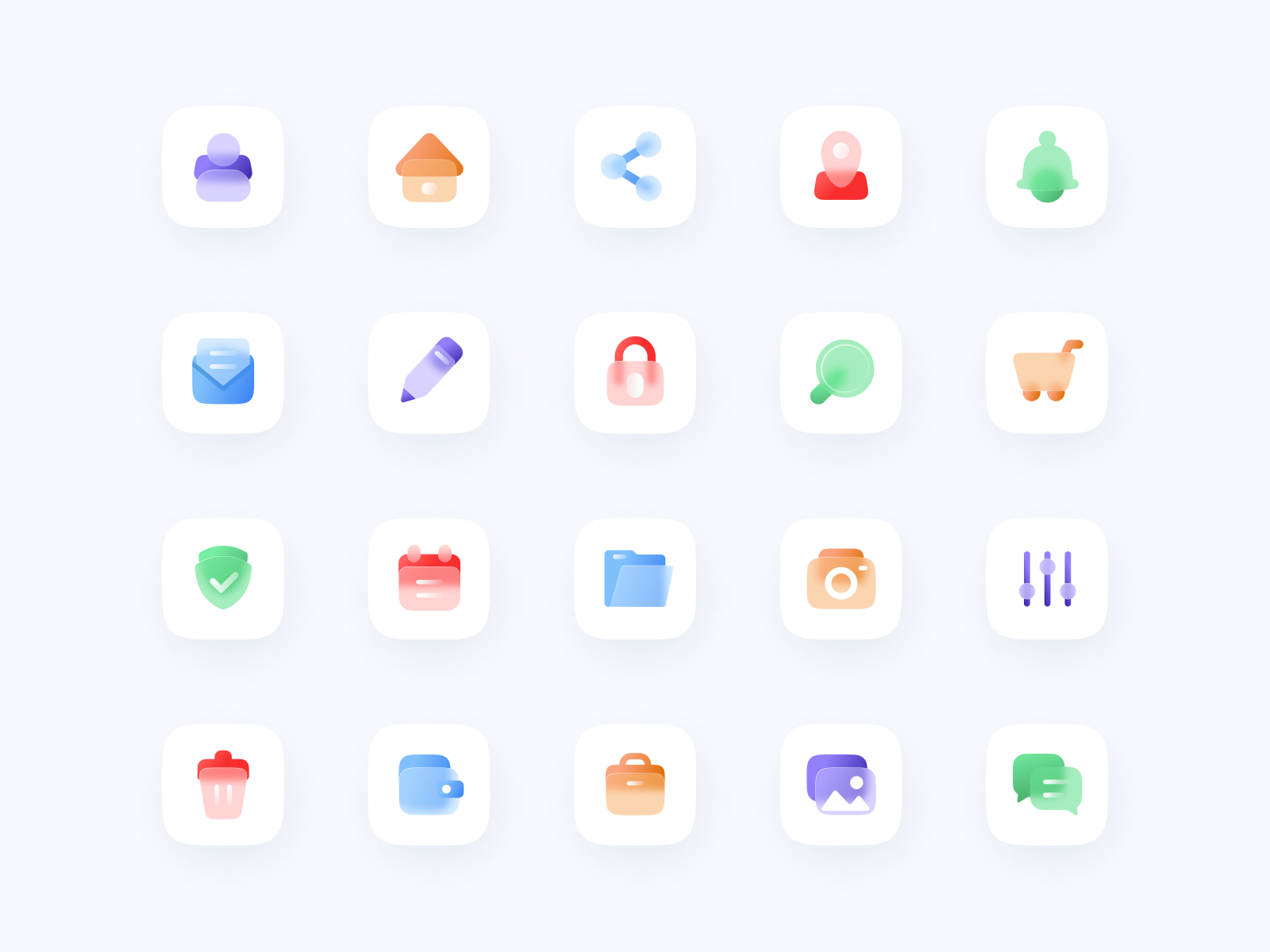 Free Figma Glassmorphism Style Icons - Free Figma Template s