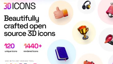 3dicons - Free Open Source 3D Icon Library