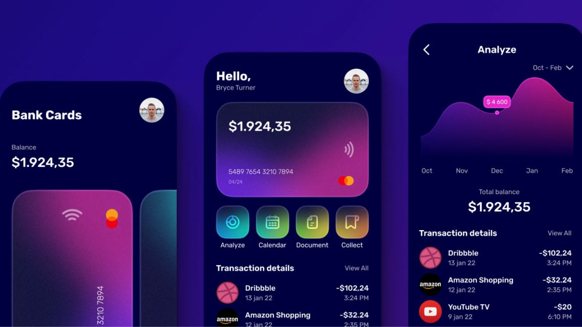UI Material Design Banking App Free Free Figma Template
