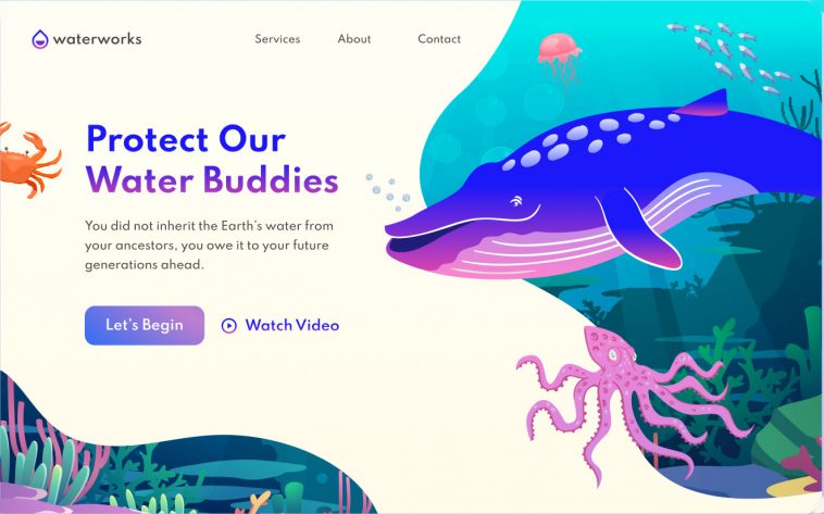 Figma Landing Page for World Water Day
