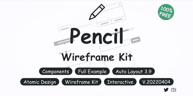 Pencil – Free Figma Wireframe kit