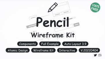 Pencil – Free Figma Wireframe kit