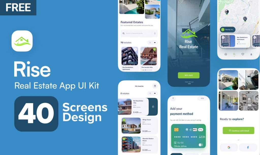 Figma Real Estate App UI Kit