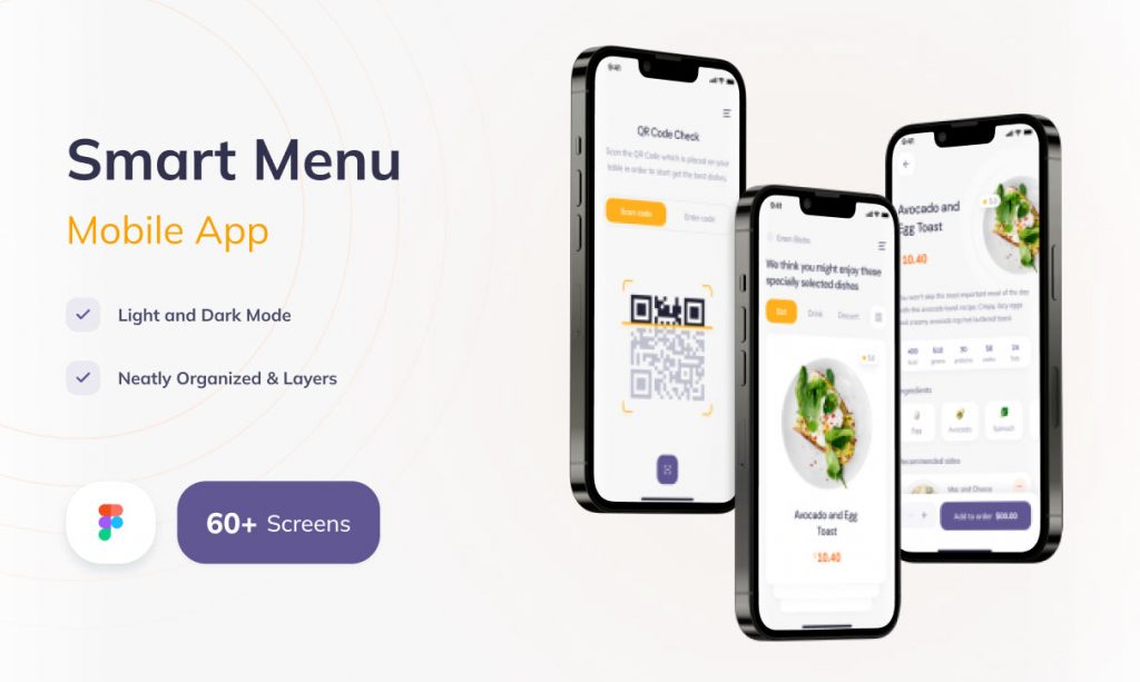 Food Related Figma UI kit for Free