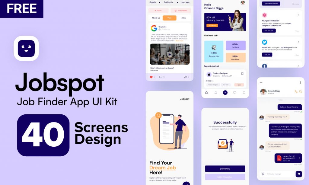 Free Job Board UI Kit For Figma Figma Template