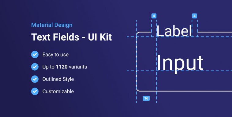 Material Text Fields UI Kit For Figma