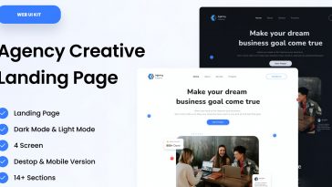 Free Agency Responsive Landing Page For Figma