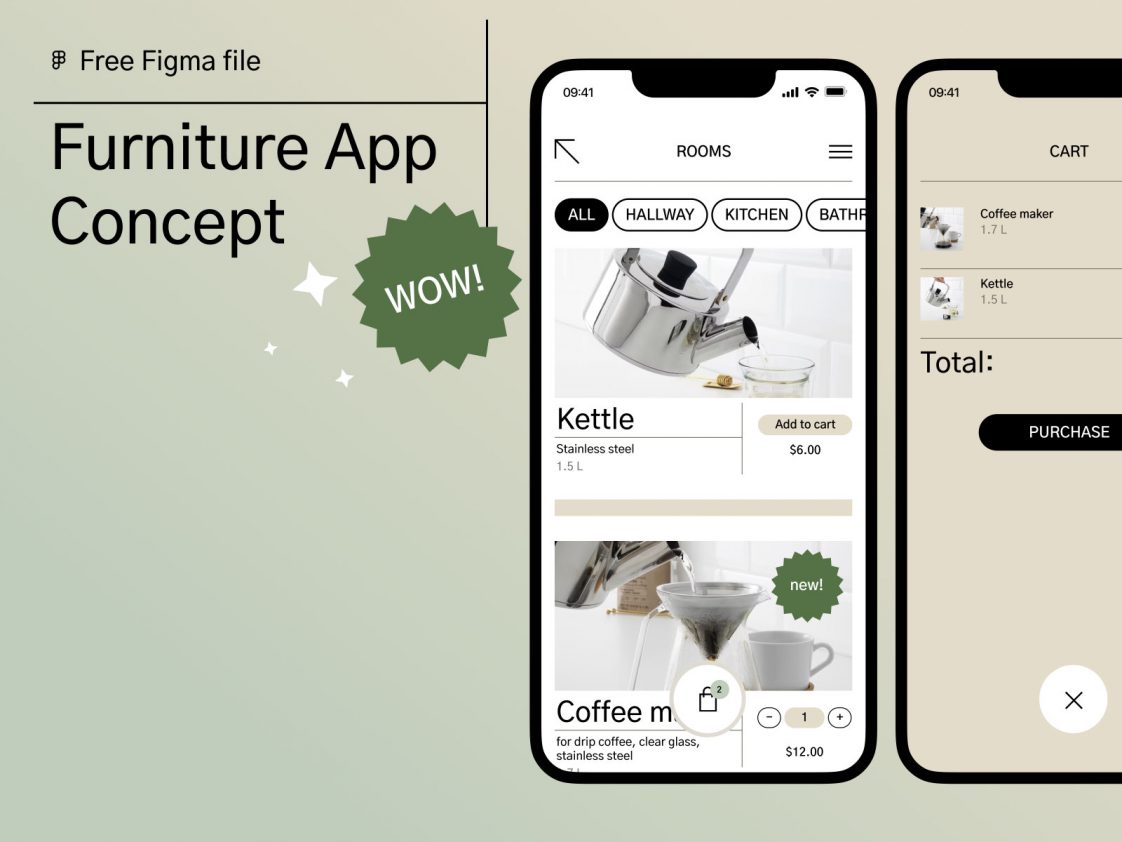 Free Furniture App Concept Figma Template Figma Template