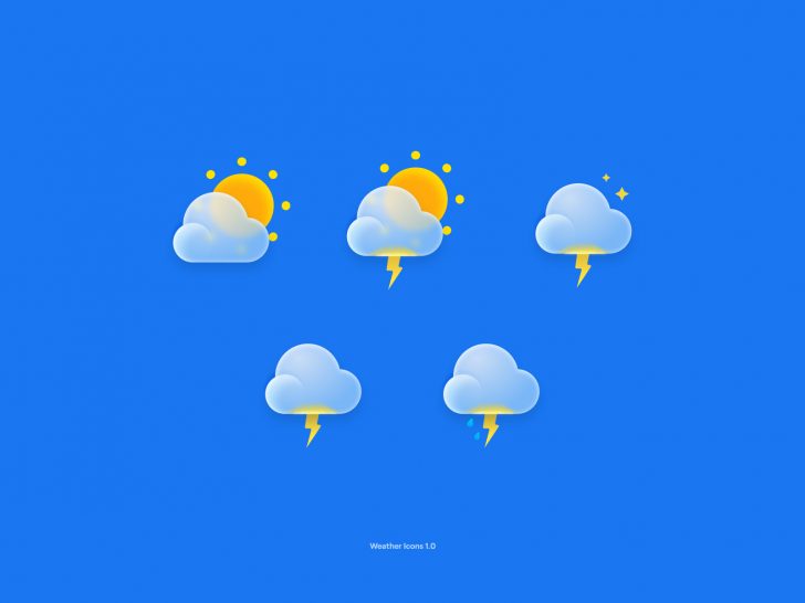 Free Glass Weather Icons Figma file Free Figma Templates