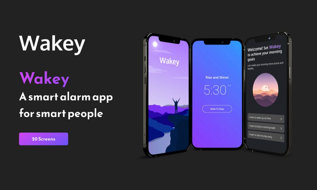 Free Alarm Mobile App Template For Figma