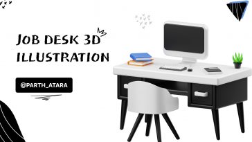 Desk 3D Illustration Made With Figma