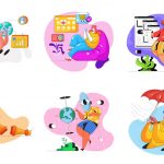 Free Colorful Illustrations For Figma