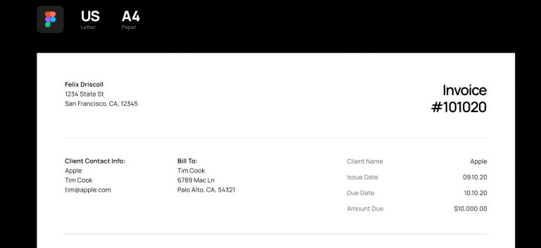 Free Figma Resource Invoice Template