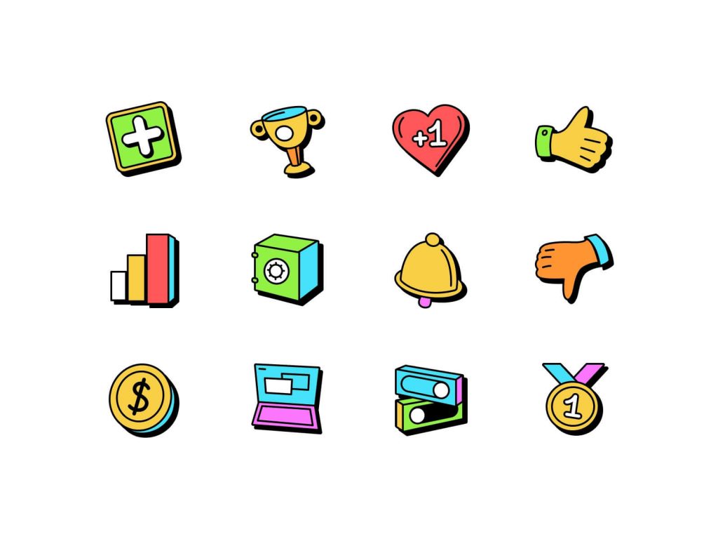Free Cartoon-Style Icons Figma Resource