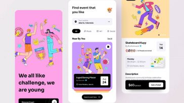 Event Discovery App UI Figma Freebie – Masse